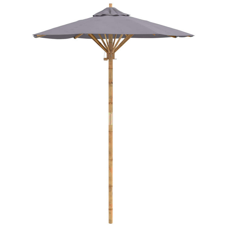 Vidaxxl Gartenschirm dunkelgrau ø 270 x 260 cm Bambus