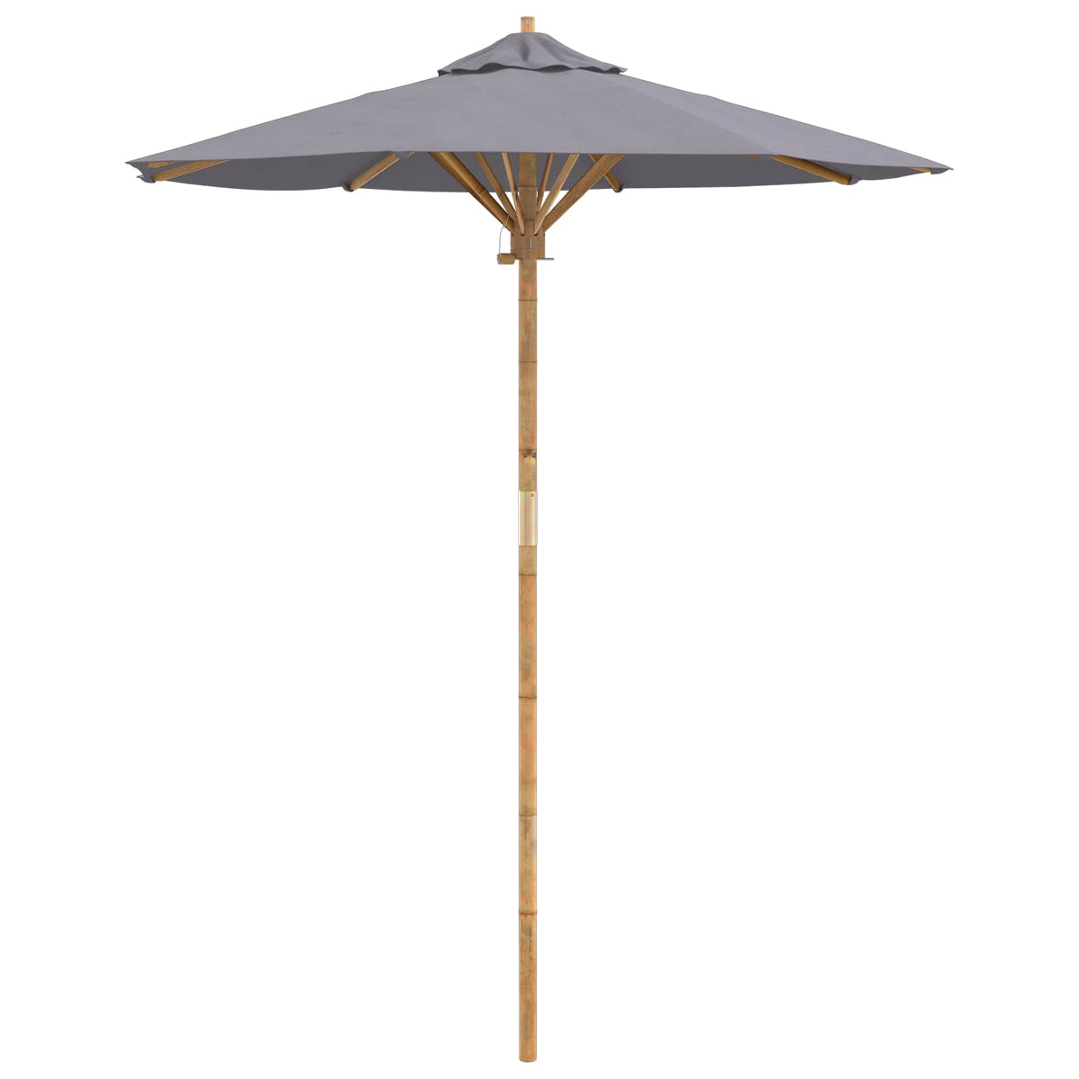 Vidaxxl Gartenschirm dunkelgrau ø 270 x 260 cm Bambus