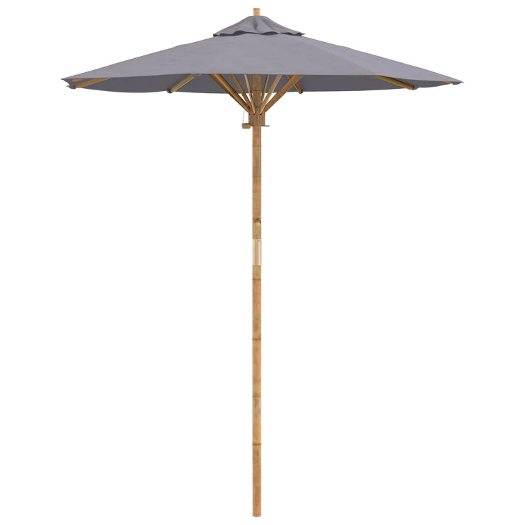 Vidaxxl Gartenschirm dunkelgrau ø 270 x 260 cm Bambus