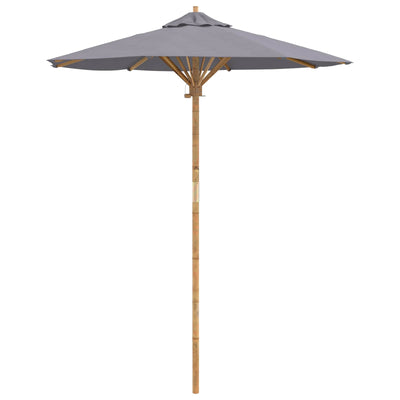 Vidaxxl Gartenschirm dunkelgrau ø 270 x 260 cm Bambus