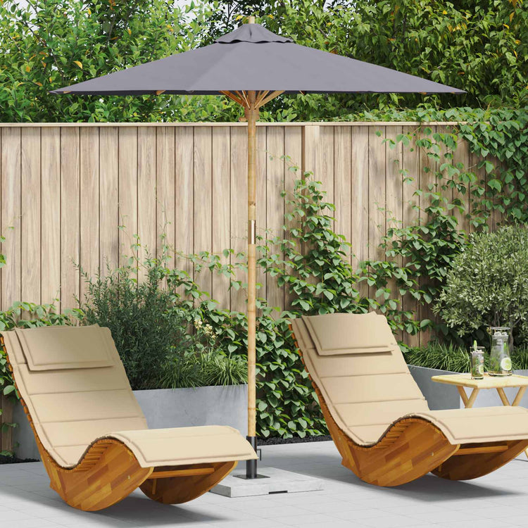 Vidaxxl Gartenschirm dunkelgrau ø 270 x 260 cm Bambus