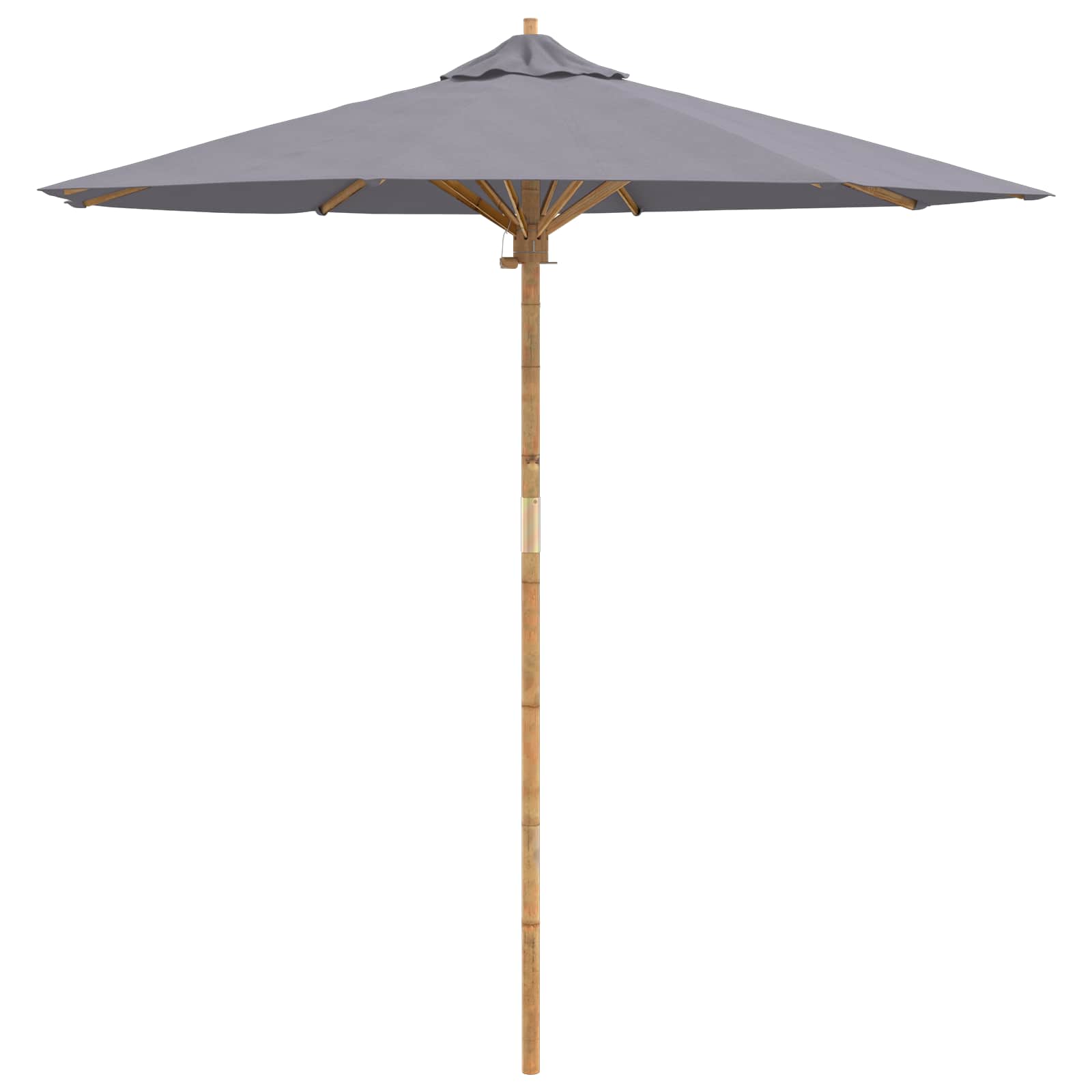 Vidaxxl Gartenschirm dunkelgrau ø 270 x 260 cm Bambus