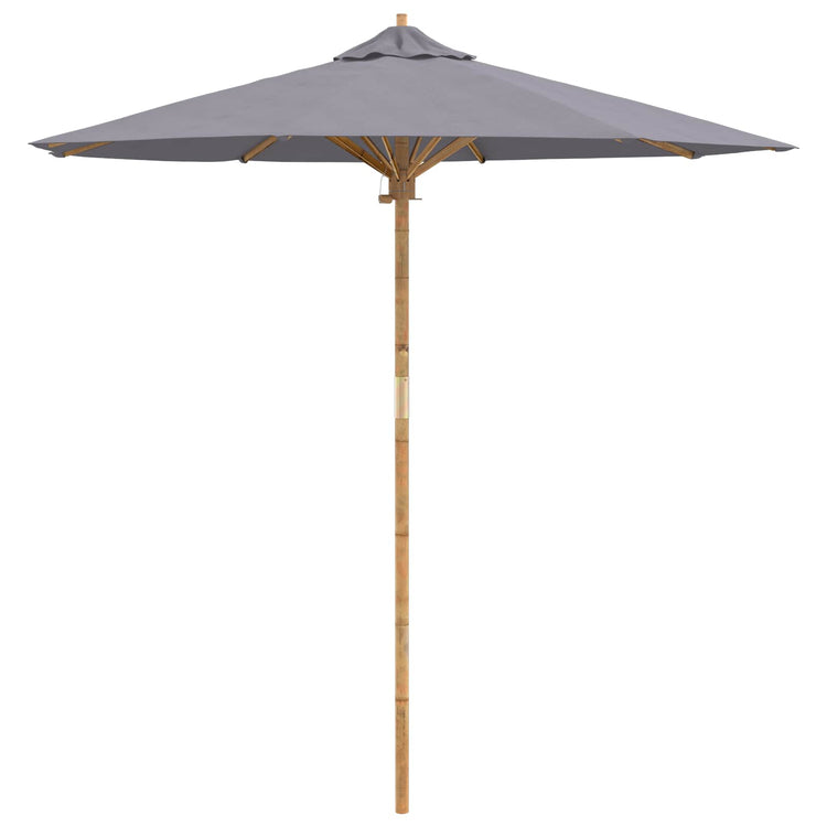 Vidaxxl Gartenschirm dunkelgrau ø 270 x 260 cm Bambus