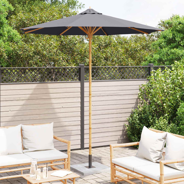 Vidaxxl Gartenschirm dunkelgrau ø 270 x 260 cm Bambus