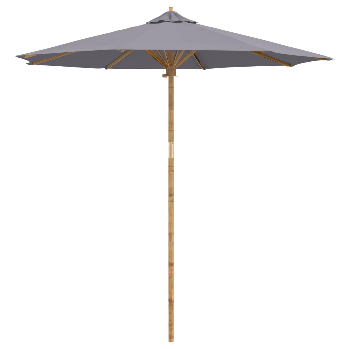 Vidaxxl Gartenschirm dunkelgrau ø 270 x 260 cm Bambus