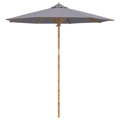 Vidaxxl Gartenschirm dunkelgrau ø 270 x 260 cm Bambus