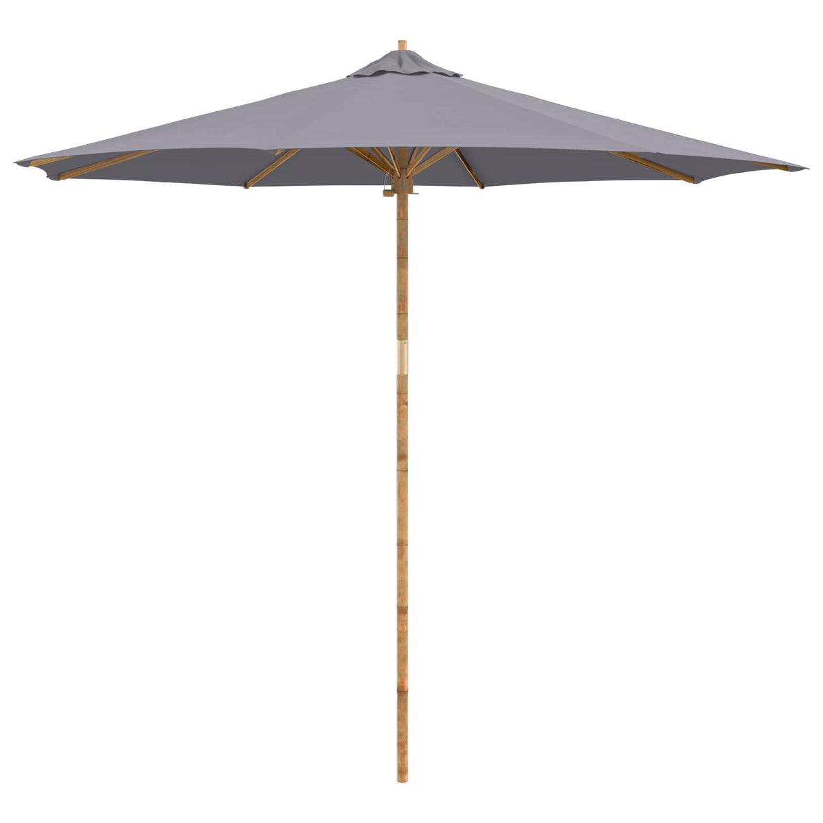 Vidaxxl Gartenschirm dunkelgrau ø 270 x 260 cm Bambus