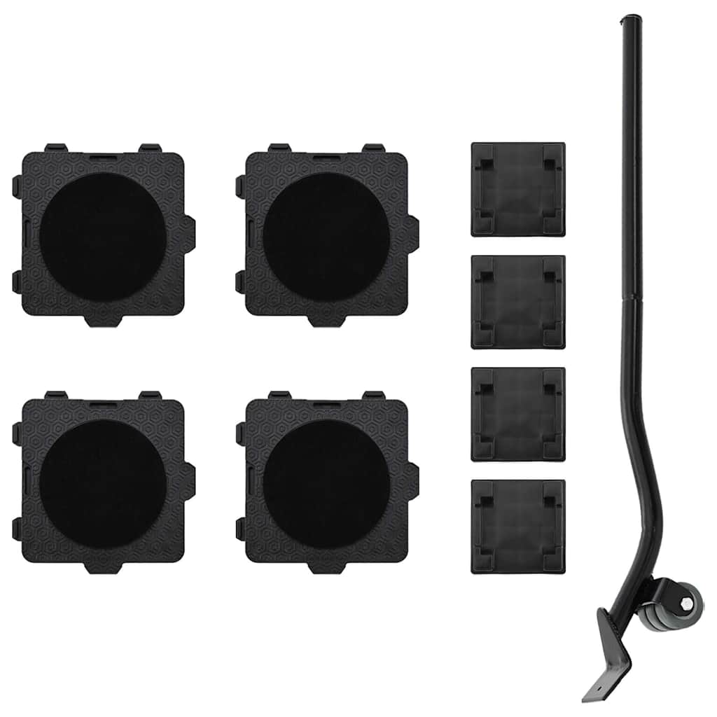 VidaXL Möbelrollen 4 Stück mit Heber 13,5x13,5x4,2 cm 300 kg schwarz