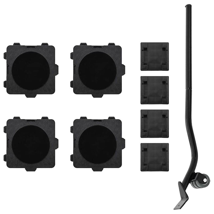 VidaXL Möbelrollen 4 Stück mit Heber 13,5x13,5x4,2 cm 300 kg schwarz