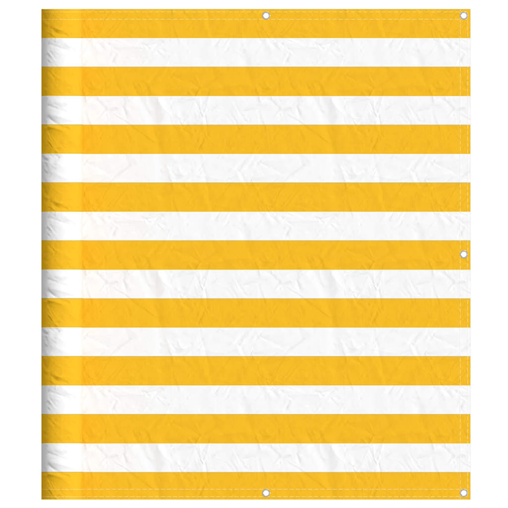 Vidaxx Balkonschirm gelb-weiß gestreift 120x800 cm