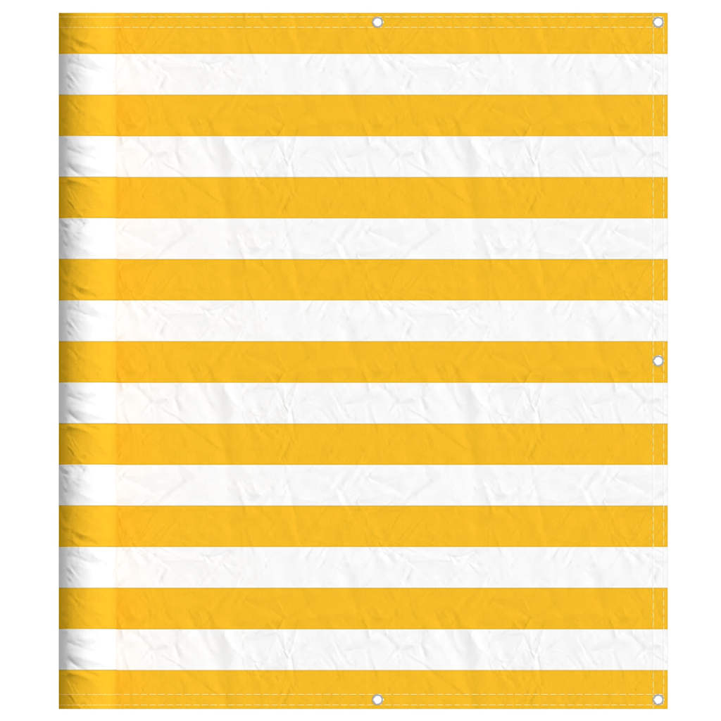 Vidaxx Balkonschirm gelb-weiß gestreift 120x1000 cm