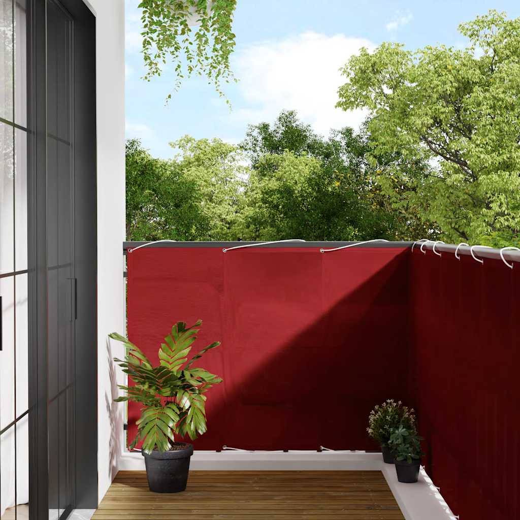 Vidaxx Balkonschirm rot 120x800 cm 100 % Polyester Oxford