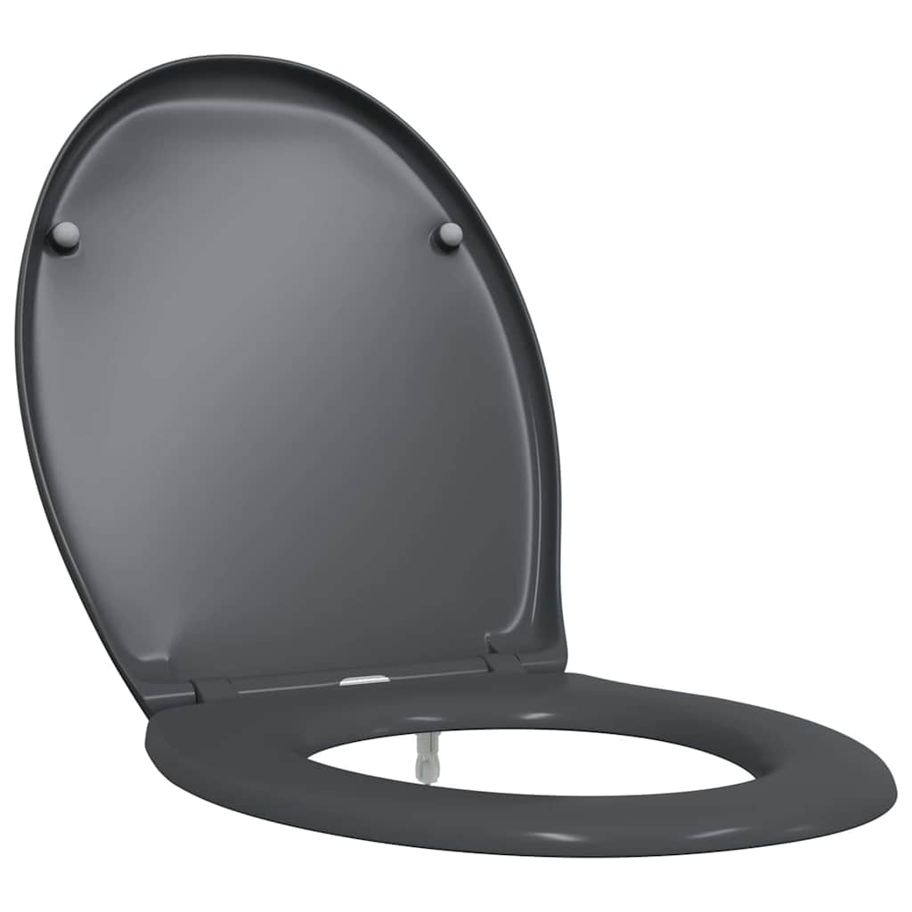 Vidaxl WC-Sitz Anthrazit 47 x 37 x 4 cm Duroplast