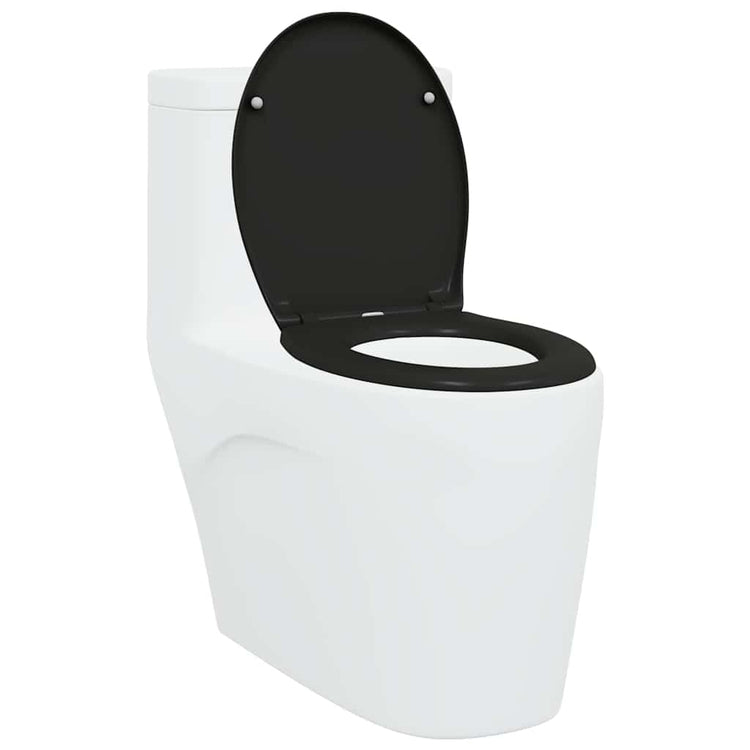 Vidaxl WC-Sitz schwarz 47 x 37 x 4 cm Duroplast