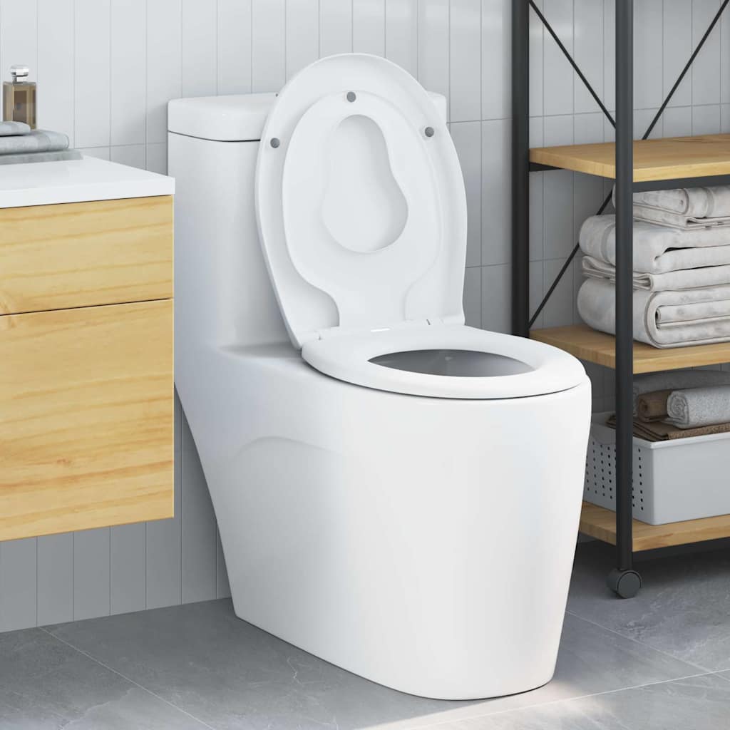 Vidaxl WC-Sitz weiß 47 x 37 x 4 cm Duroplast