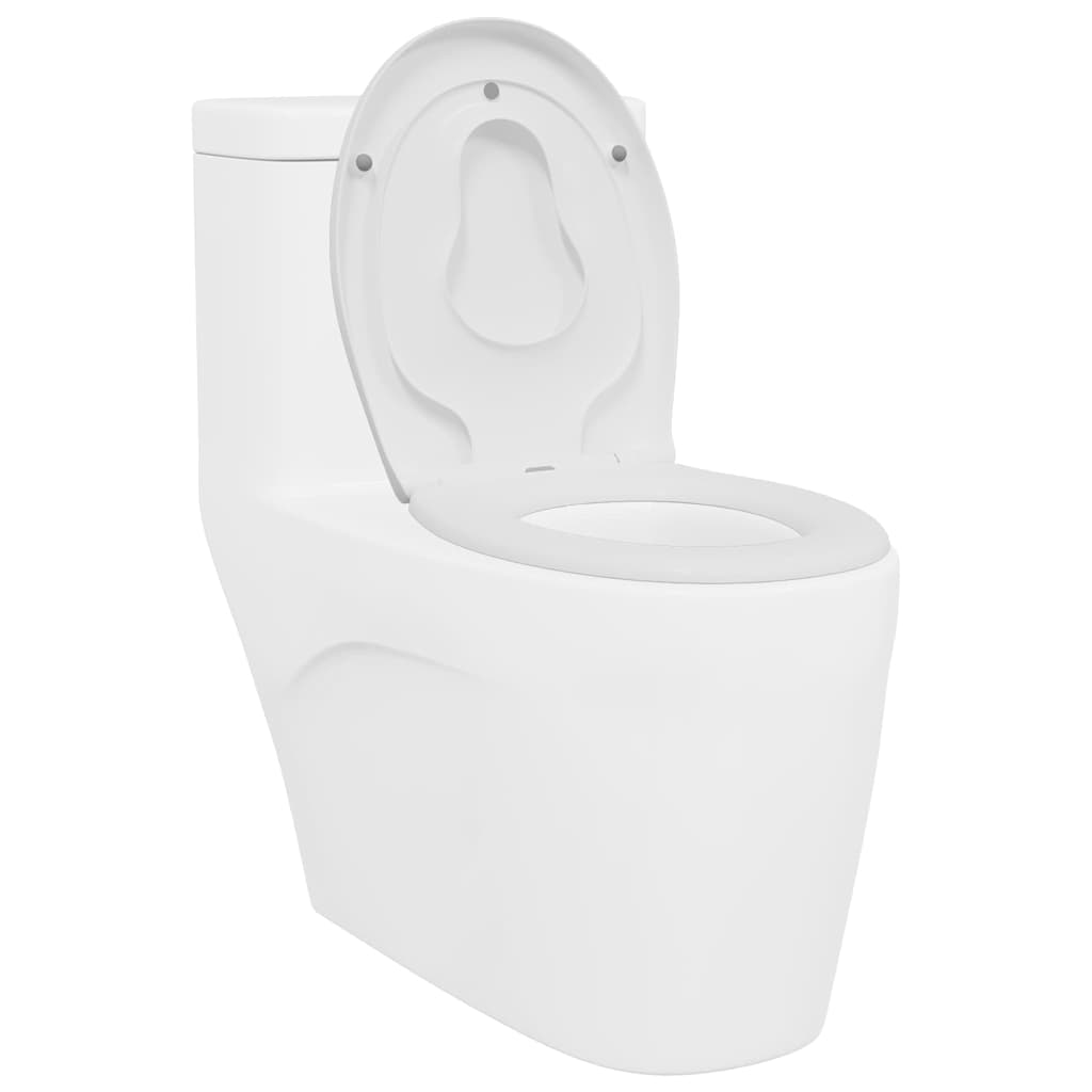 Vidaxl WC-Sitz weiß 47 x 37 x 4 cm Duroplast