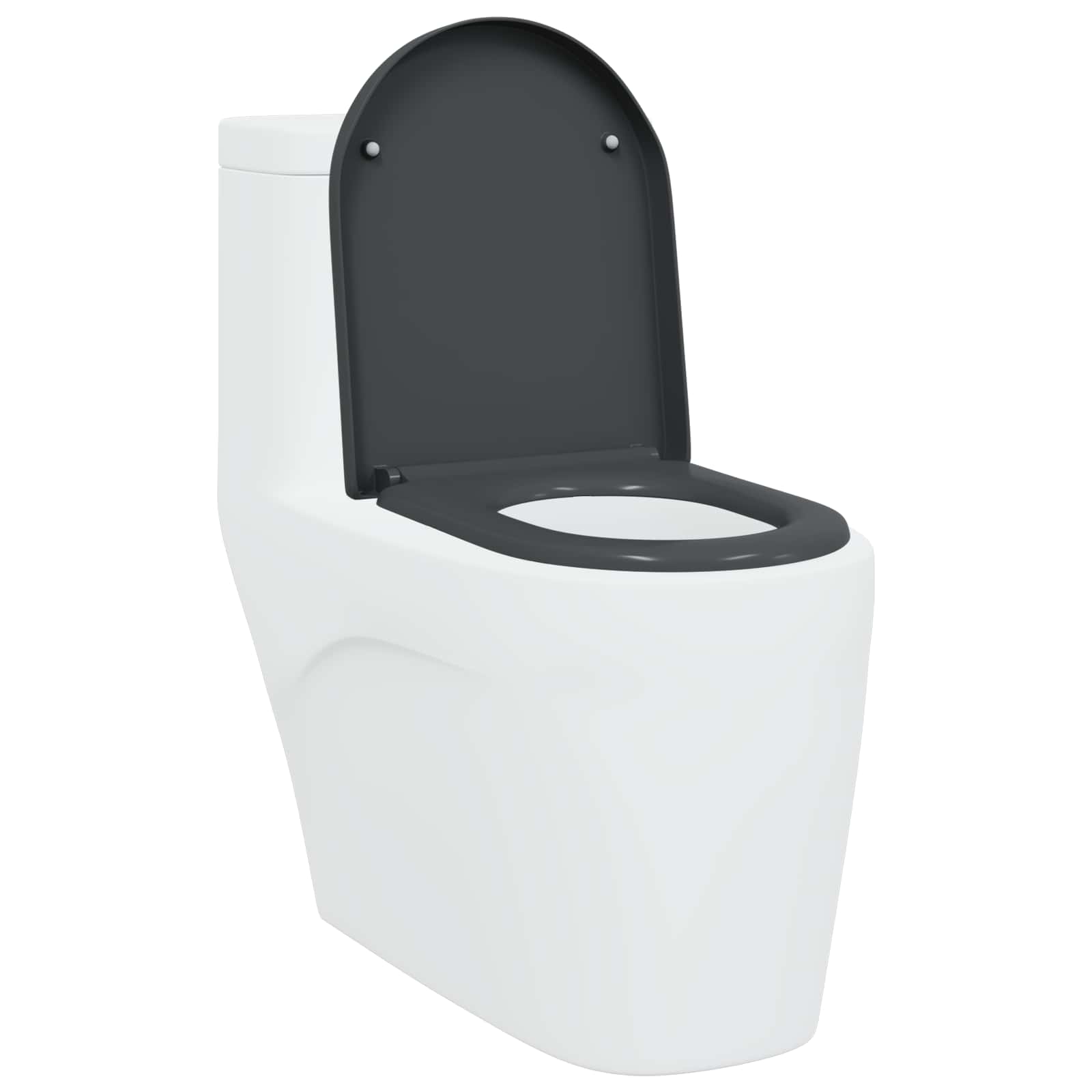 Vidaxl WC-Sitz Anthrazit 49 x 36 x 4 cm Duroplast
