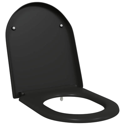 Vidaxl WC-Sitz schwarz 49 x 36 x 4 cm Duroplast