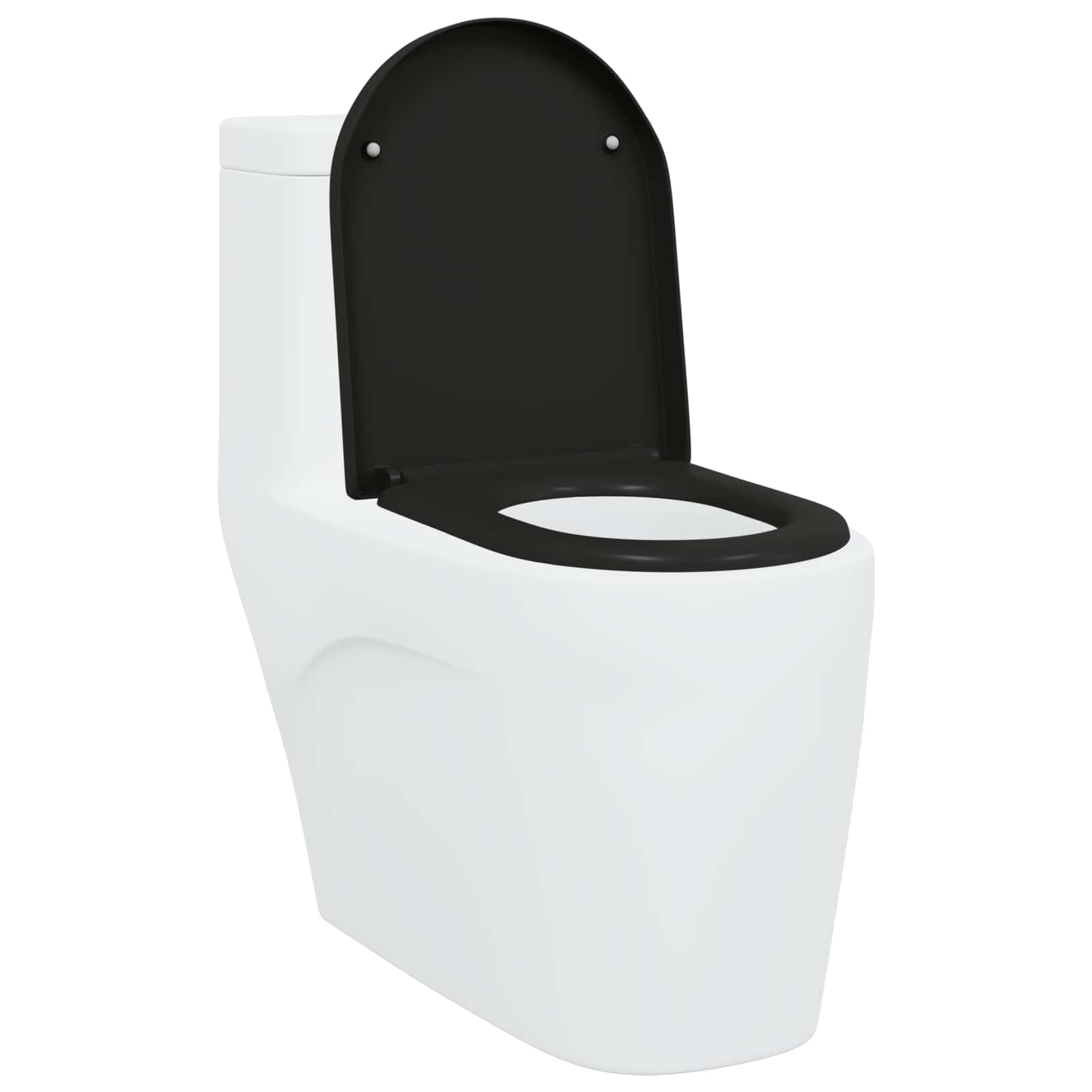 Vidaxl WC-Sitz schwarz 49 x 36 x 4 cm Duroplast