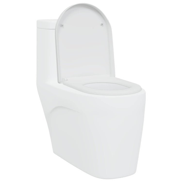 Vidaxl WC-Sitz weiß 49 x 36 x 4 cm Duroplast