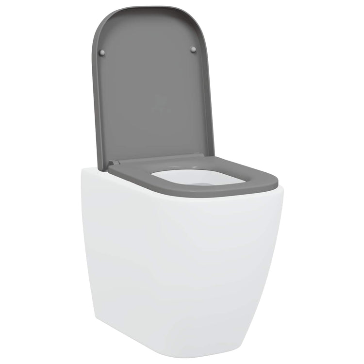 Vidaxx WC-Sitz grau 47,5 x 35 x 3,6 cm Duroplast