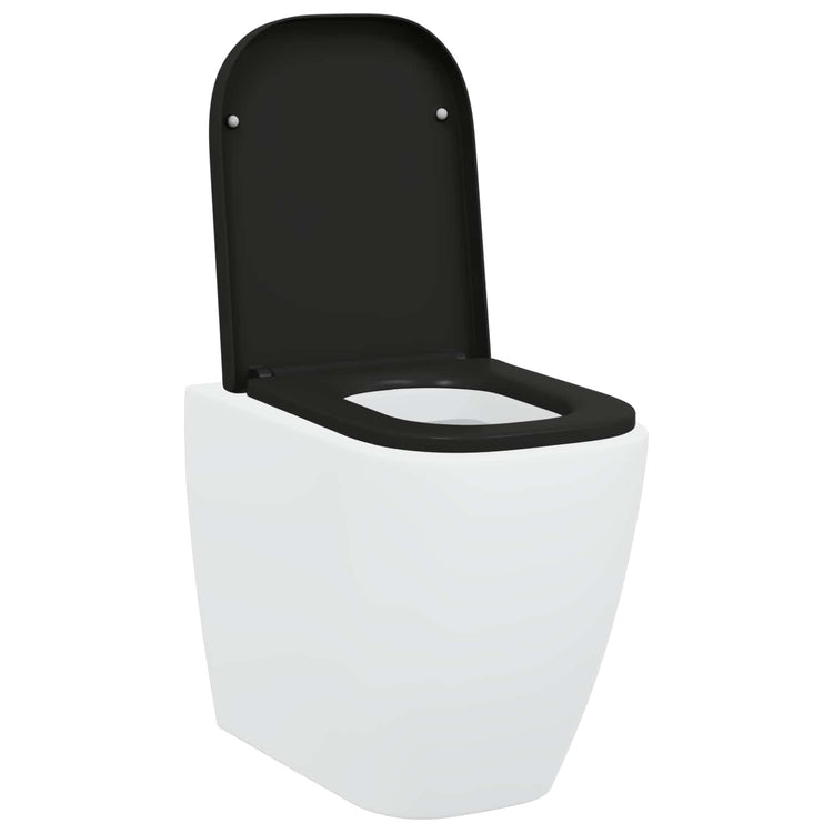 Vidaxx WC-Sitz schwarz 47,5 x 35 x 3,6 cm Duroplast