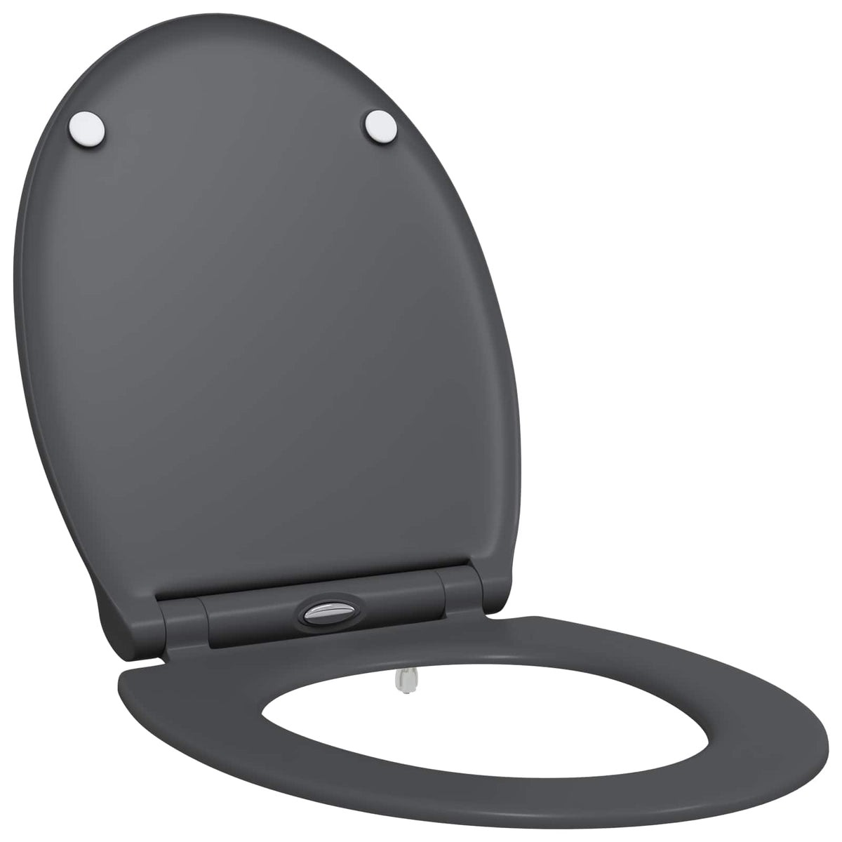 Vidaxl WC-Sitz Anthrazit 47 x 37,5 x 3,8 cm Duroplast