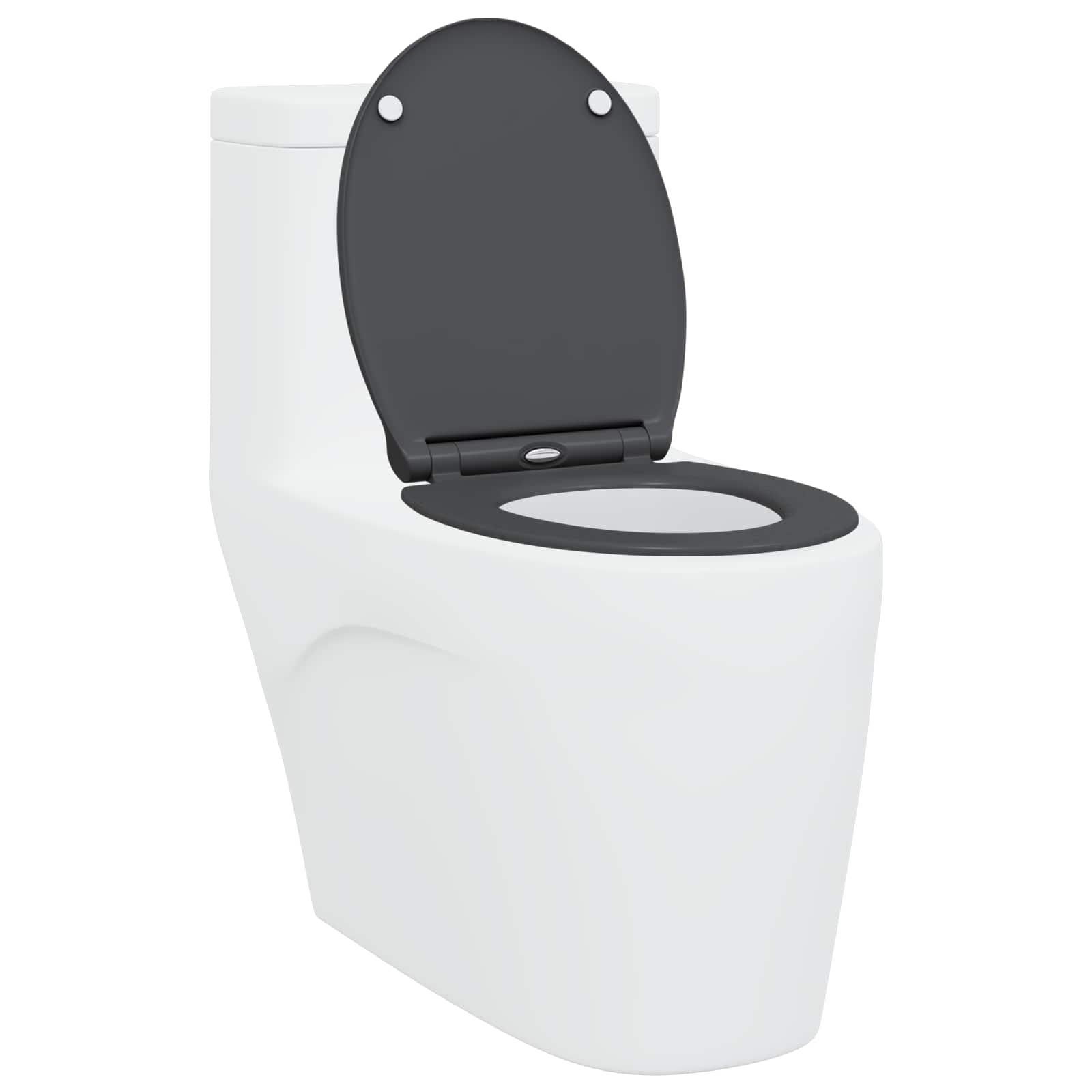 Vidaxl WC-Sitz Anthrazit 47 x 37,5 x 3,8 cm Duroplast