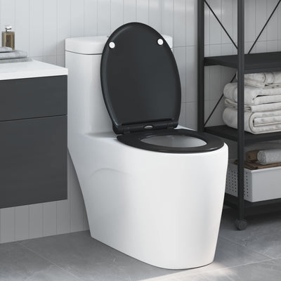 Vidaxx WC-Sitz schwarz 47 x 37,5 x 3,8 cm Duroplast