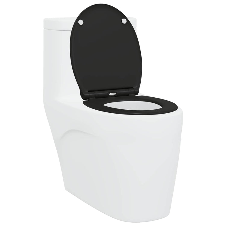 Vidaxx WC-Sitz schwarz 47 x 37,5 x 3,8 cm Duroplast