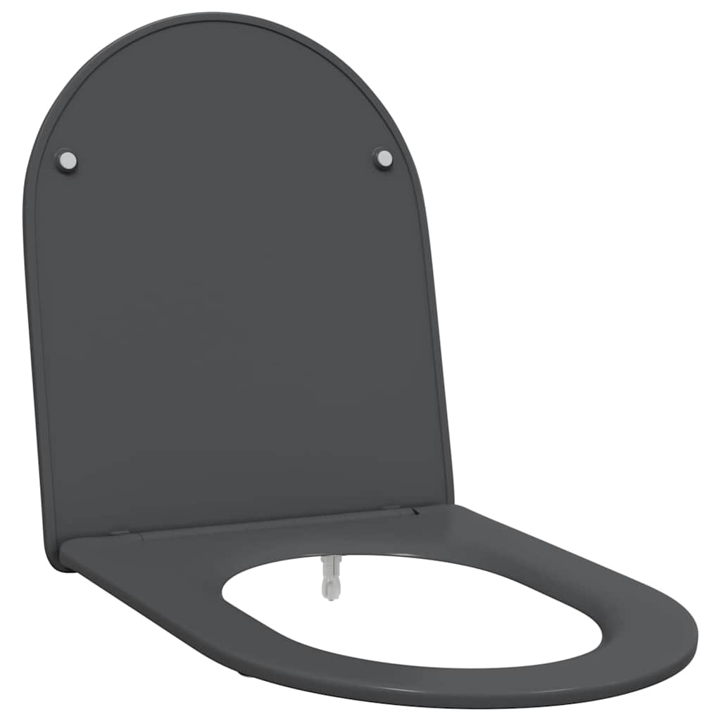 Vidaxl WC-Sitz Anthrazit 47 x 36 x 3,4 cm Duroplast