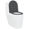 Vidaxl WC-Sitz Anthrazit 47 x 36 x 3,4 cm Duroplast