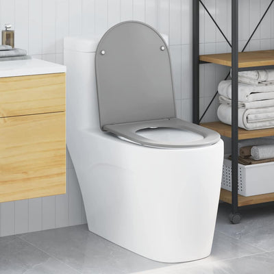 Vidaxl WC-Sitz grau 47 x 36 x 3,4 cm Duroplast