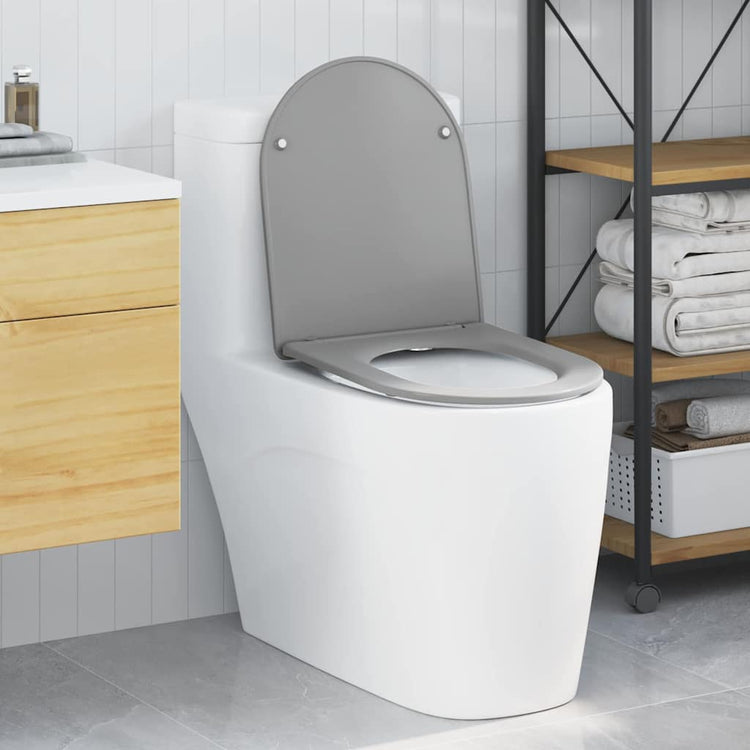 Vidaxl WC-Sitz grau 47 x 36 x 3,4 cm Duroplast