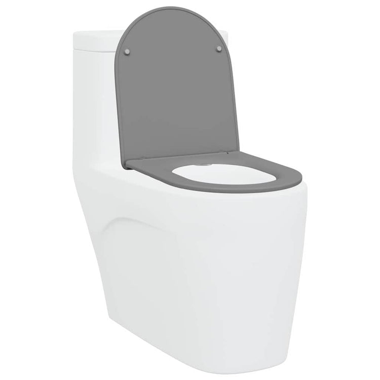 Vidaxl WC-Sitz grau 47 x 36 x 3,4 cm Duroplast