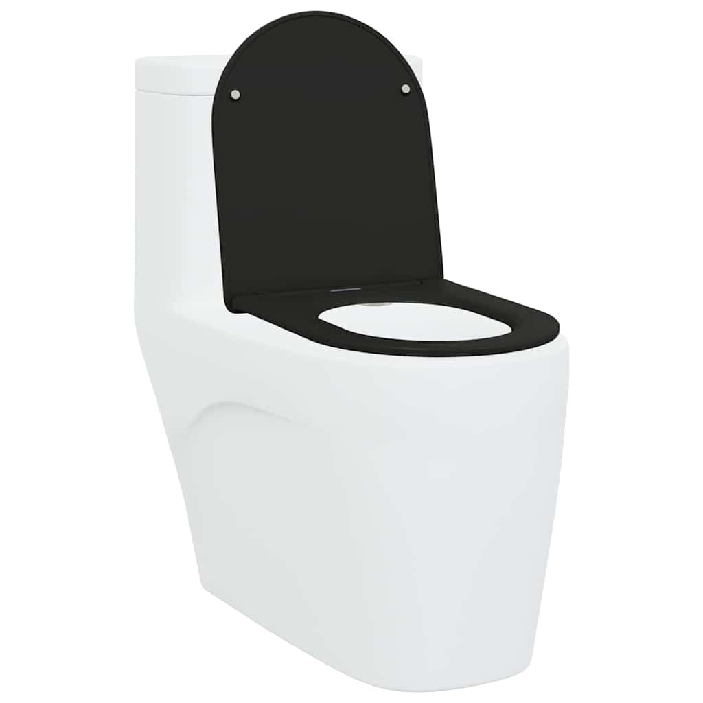 Vidaxx WC-Sitz schwarz 47 x 36 x 3,4 cm Duroplast