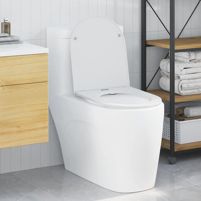 Vidaxl WC-Sitz weiß 47 x 36 x 3,4 cm Duroplast