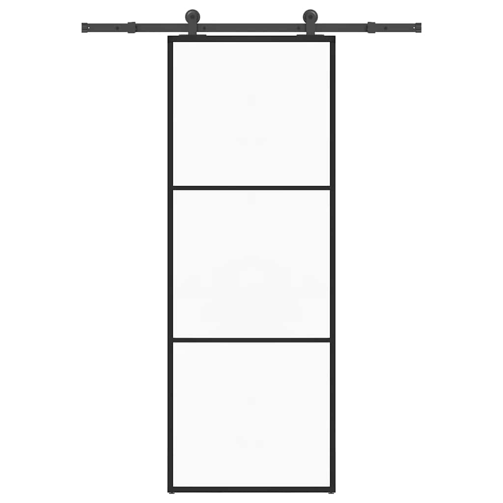 Vidaxx Schiebetür mit Beschlag 76x205 cm ESG-Glas und Aluminium