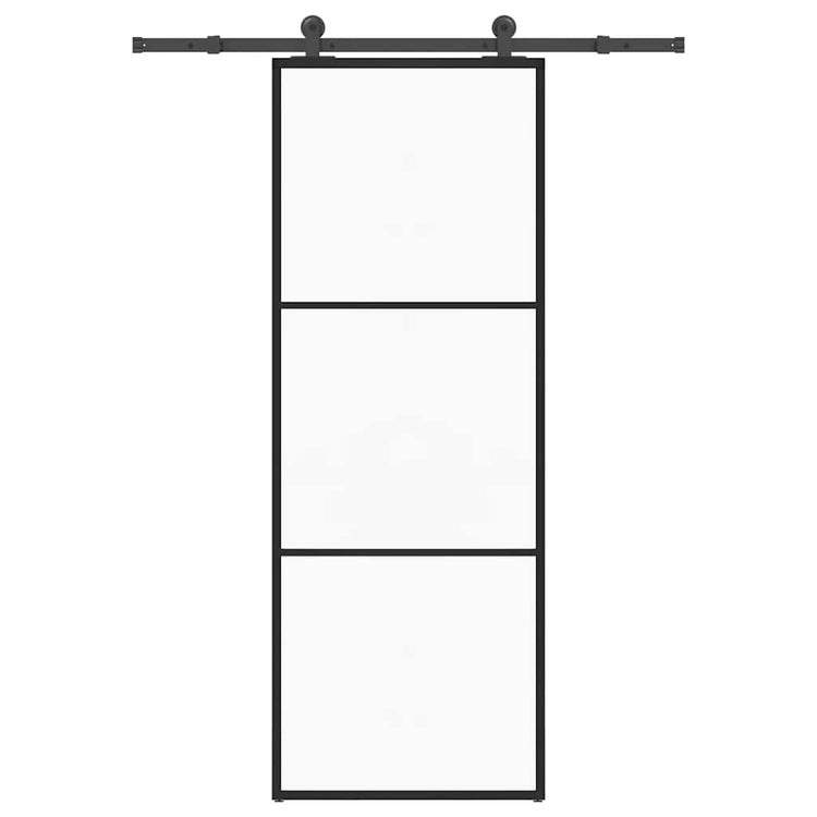 Vidaxx Schiebetür mit Beschlag 76x205 cm ESG-Glas und Aluminium