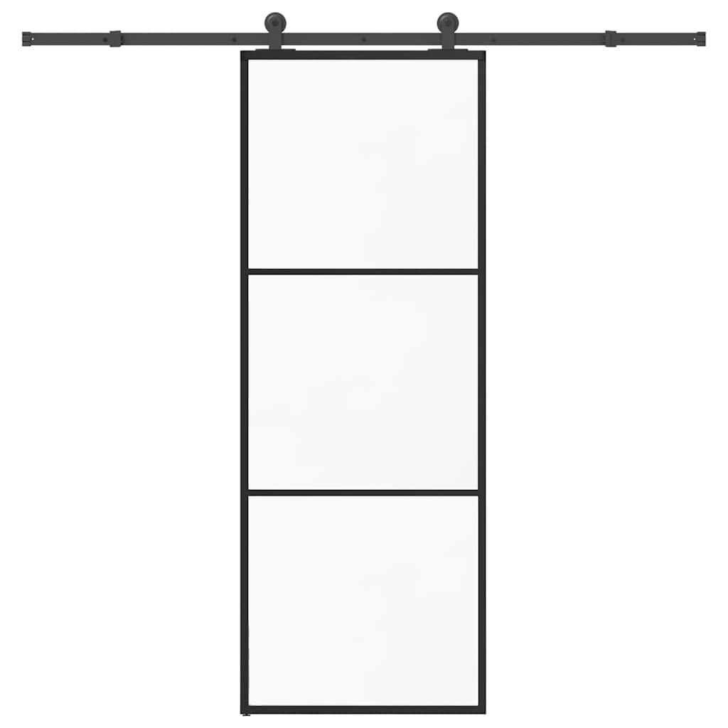 Vidaxx Schiebetür mit Beschlag 76x205 cm ESG-Glas und Aluminium