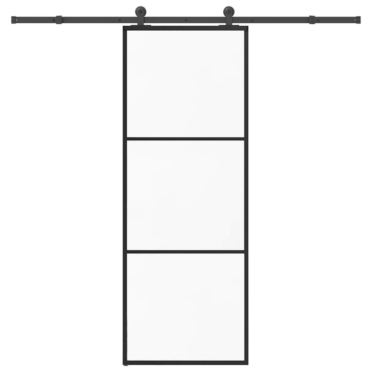 Vidaxx Schiebetür mit Beschlag 76x205 cm ESG-Glas und Aluminium