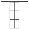 Vidaxx Schiebetür mit Beschlag 76x205 cm ESG-Glas und Aluminium