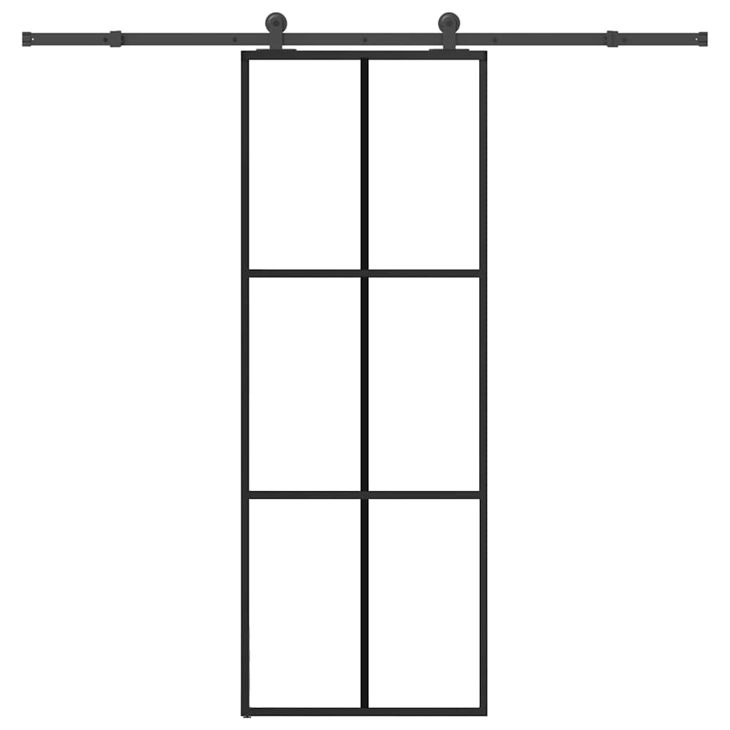 Vidaxx Schiebetür mit Beschlag 76x205 cm ESG-Glas und Aluminium