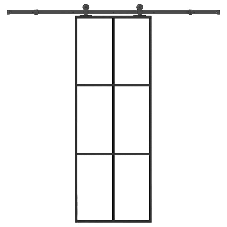 Vidaxx Schiebetür mit Beschlag 76x205 cm ESG-Glas und Aluminium