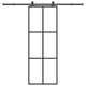 Vidaxx Schiebetür mit Beschlag 76x205 cm ESG-Glas und Aluminium