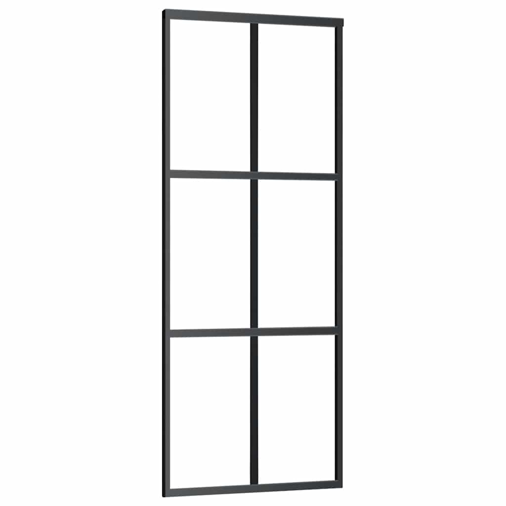 Vidaxx Schiebetür mit Beschlag 76x205 cm ESG-Glas und Aluminium