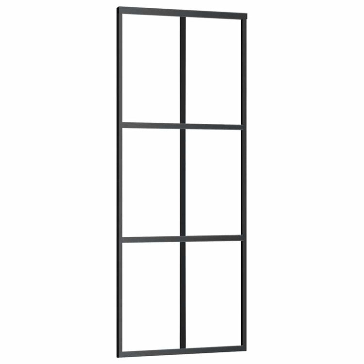 Vidaxx Schiebetür mit Beschlag 76x205 cm ESG-Glas und Aluminium