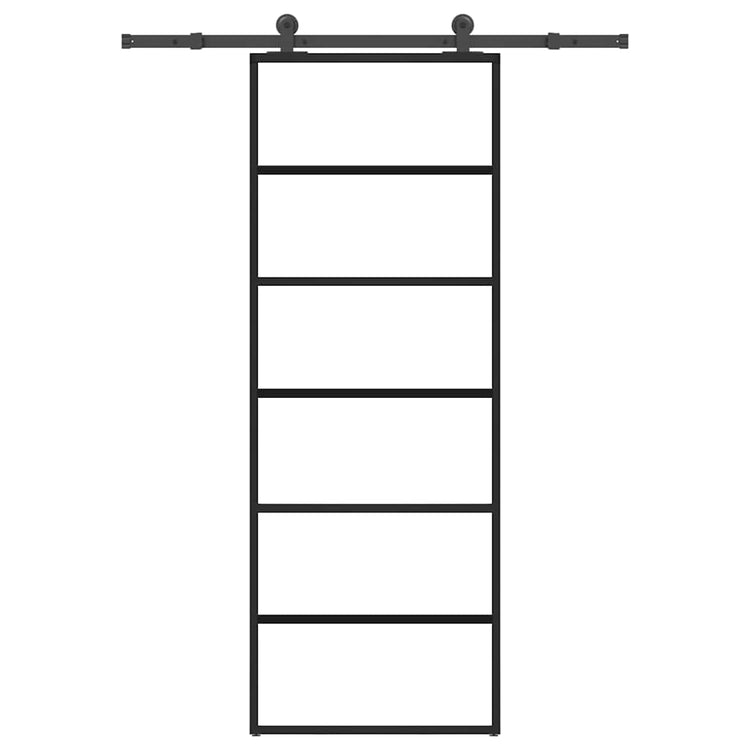 Vidaxx Schiebetür mit Beschlag 76x205 cm ESG-Glas und Aluminium