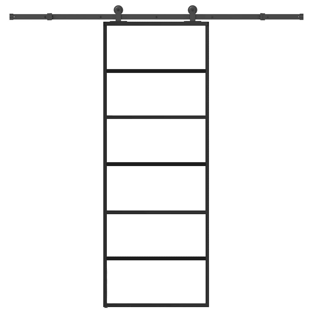 Vidaxx Schiebetür mit Beschlag 76x205 cm ESG-Glas und Aluminium