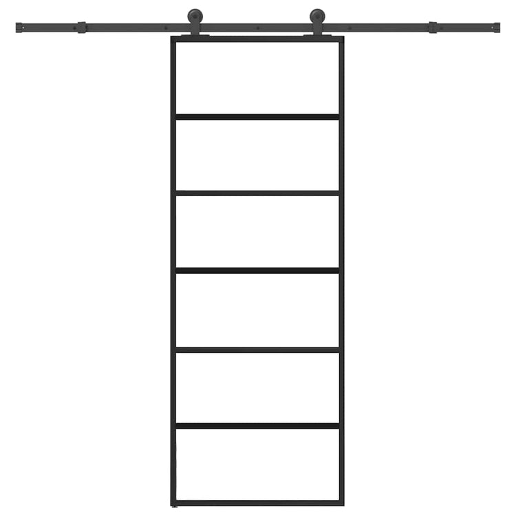 Vidaxx Schiebetür mit Beschlag 76x205 cm ESG-Glas und Aluminium